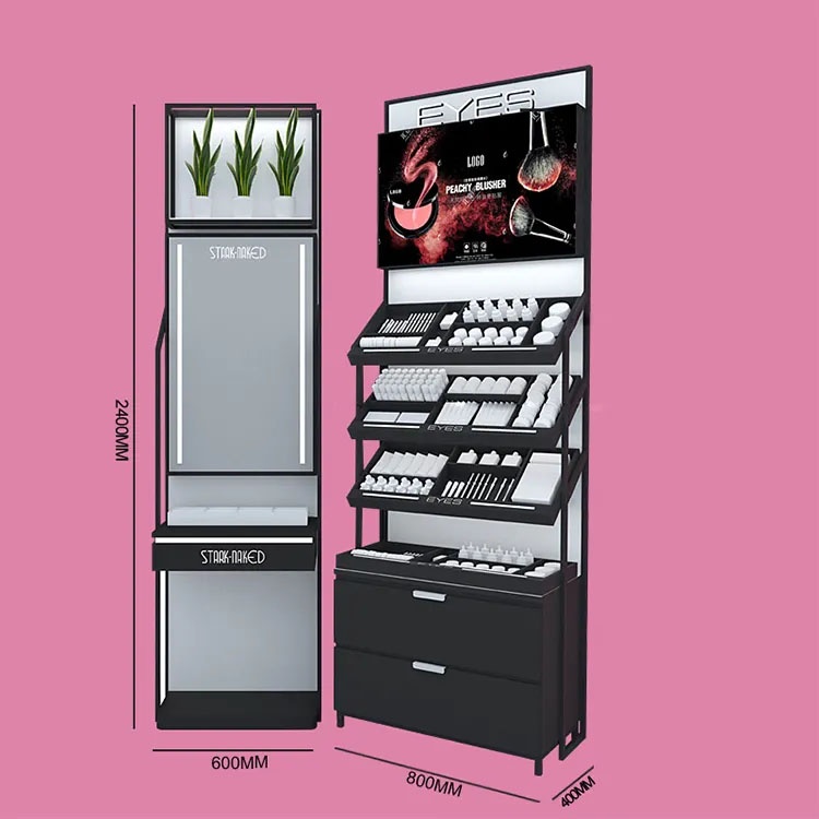 Wholesale display racks for shops Single-sided skincare display ...