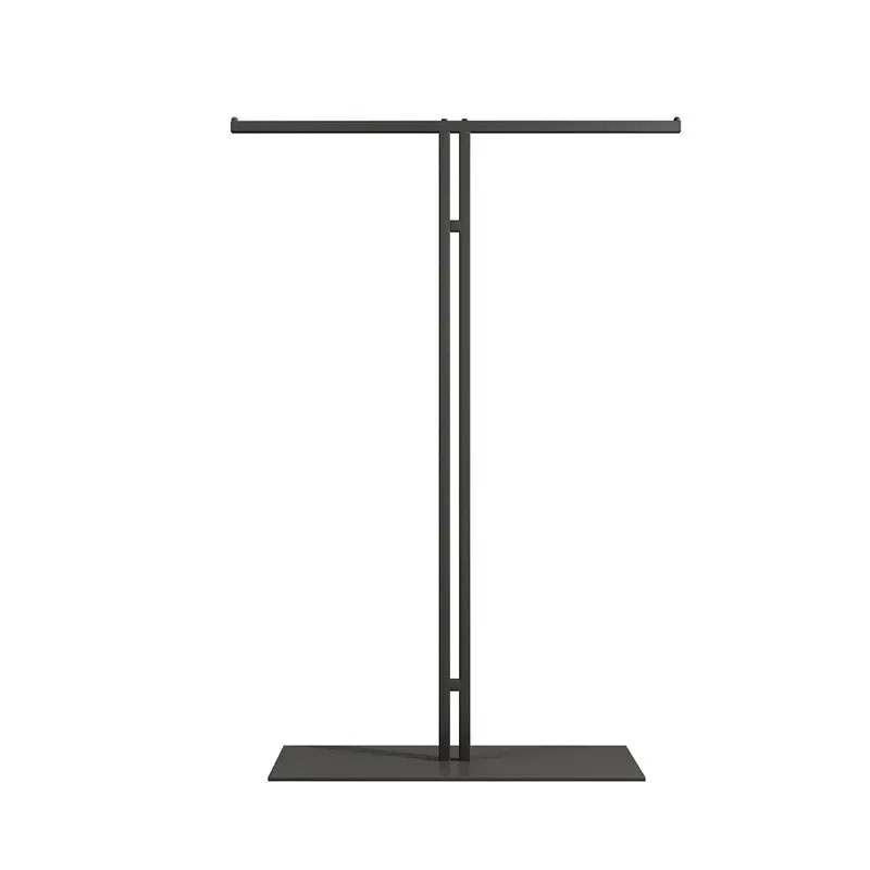 2 Way Textile Rack Customized Clothing Store Display Square Tubing Clothing Rack Black 2 ...