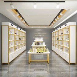 perfume Interior design display rack cabinet bracket skin care cosmetic shelves display stand for retail store