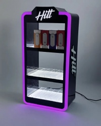 Smoke Flavors Acrylic Display Stands Counter RGB LED Lighted Tobacco Cigarette Display Cabinet