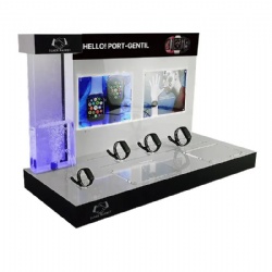 Electronic products cabinet mobile phone smart watch desktop Acrylic display stand with LED light