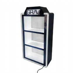 Gas station stores smokeless metal tobacco shelf cigarette lighter display stands for smoke shop showcase