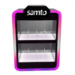 Custom Colorful Light Tobacco Shop Display Furniture Tobacco Display Rack Smoke Shop Display Cigarettes