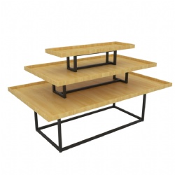 High Quality heavy duty supermarket wooden shelves store display racks gondola shelving OEM