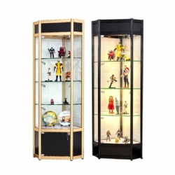 Customized Revolving glass showcase for sale glass cabinet display cabinet