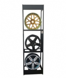 Car Wheel Rim Storage Rack Holder Store Retail Car Wheel Hub Rims Sample Metal Display Rack Stand