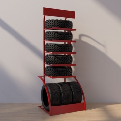 Car Repair Shop Car Parts Tire Storage Rack Holder Passenger Car Wheel Tire Rim Metal Display Stand Rack