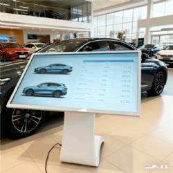 Car Digital Parameter Display Screen Stand, Vehicle Display Screen for Auto Showroom, Car Exhibition, Car Retail & Roadshow Events