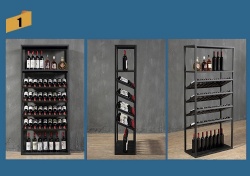 Wine Cellar Wall Mounted Red Wine Glasses Bottle Display Shelf Cabinet Drink Wine Accessories Display Stand