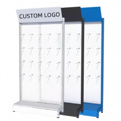 Custom Style Retail Store Product Metal Pegboard Display Rack Tools Hanging Accessories Display Stand