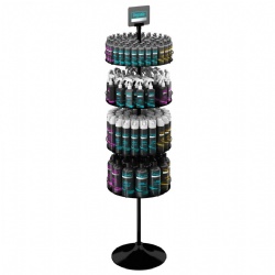 High Quality Store Toys Snacks Drinking Bottle Round Display Rack Shower Gel Spray Can Metal Display Stand