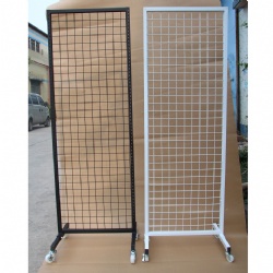 Store Retail Metal Wire Snack Display Rack Floor Hanging Accessories Product Wire Mesh Grid Display Stand