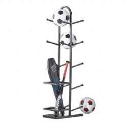 New Sports Equipment Badminton Racket Baseball Bat Display Rack Garage Football Basketball Metal Display Stand