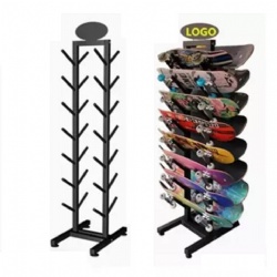 High Quality Supermarket Double Sided Retail Skateboard Metal Display Stand Skis Snowboard Storage Rack