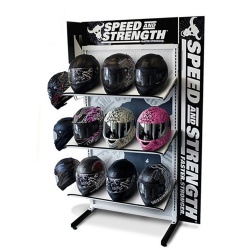 Shop Retail Thick Helmet Hats Sample Wall Metal Display Hook Bike Motorcycle Safety Full Face Helmet Display Rack