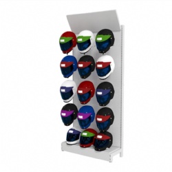 Exhibition Hall Modern Motorcycle Bike Safety Full Face Helmet Baseball Truck Hat Pegboard Display Rack Stand