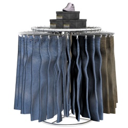 Custom Clothes Retail Store Baby Women Men Clothes Jeans Circular Boutique Clothes Metal Display Stand Rack