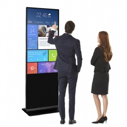 New Elegant Wifi Totem Kiosks Indoor Advertising Playing Equipment Lcd Screen Floor Standing Digital Signage and Display